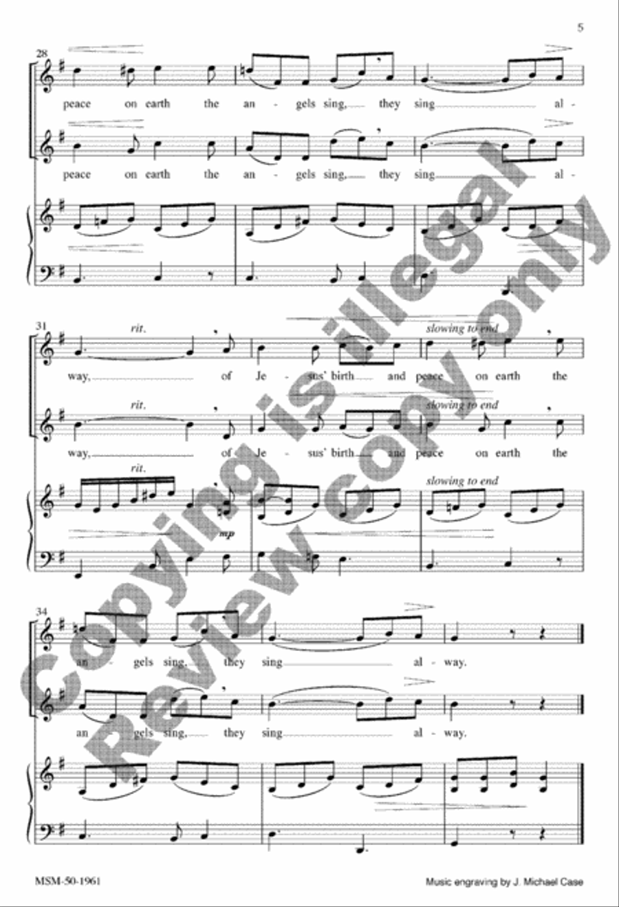 O Sing a Song of Bethlehem Unison Choir scores gallery preview page 5