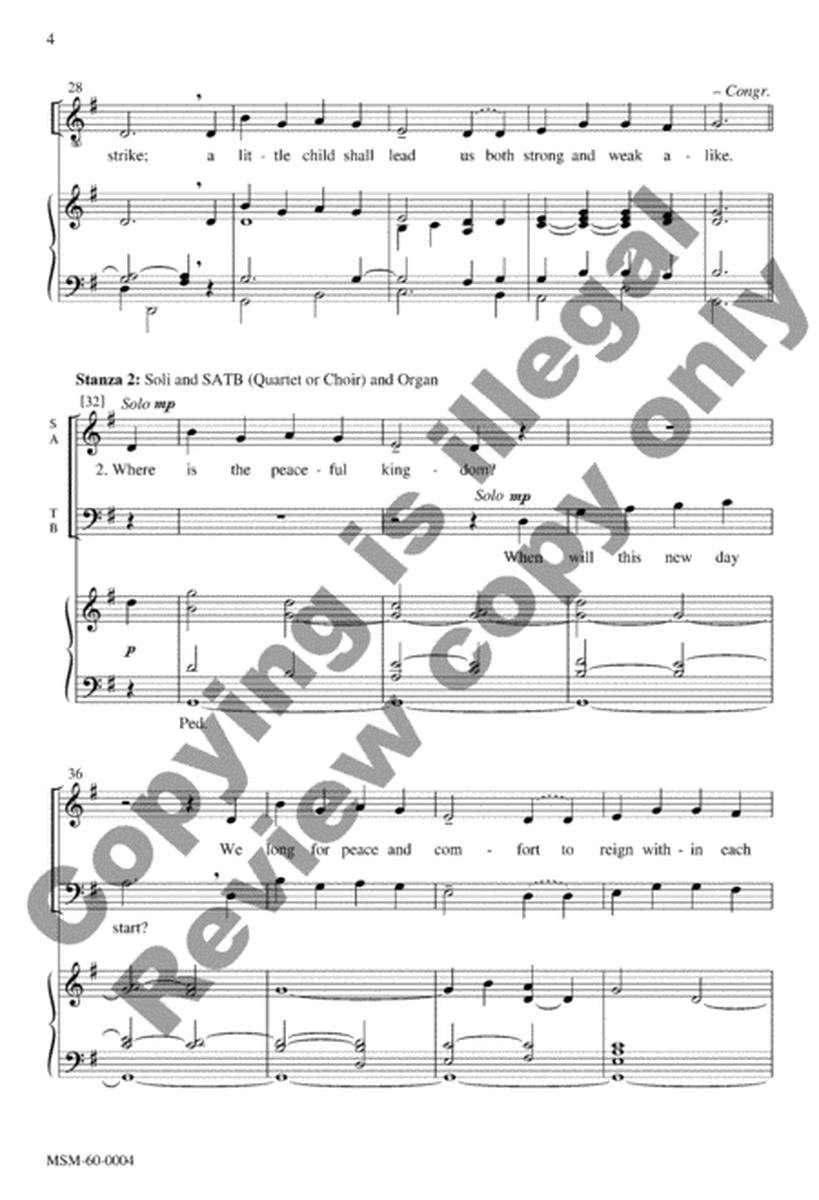 We Wait the Peaceful Kingdom (Choral Score) image number null