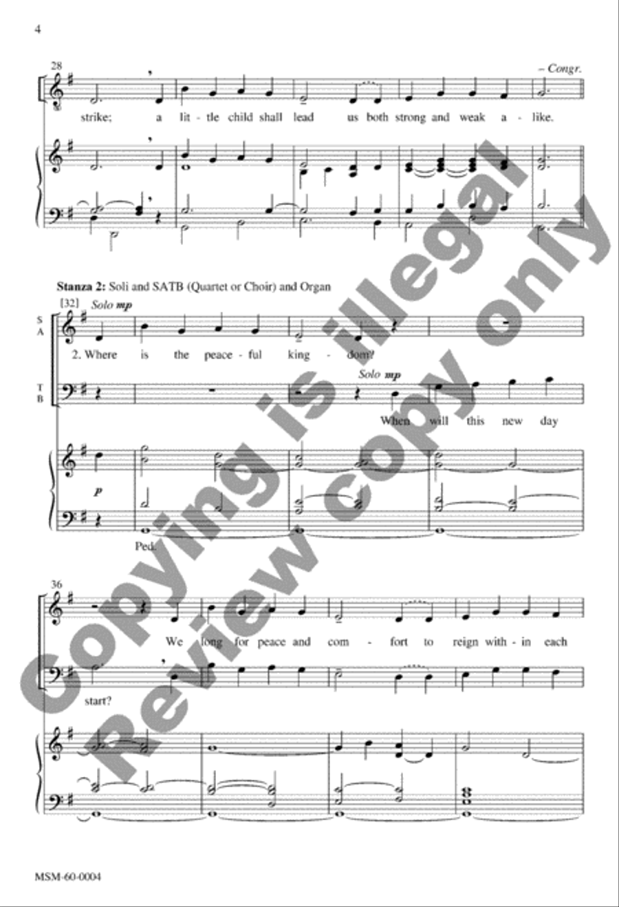 We Wait the Peaceful Kingdom (Choral Score) image number null