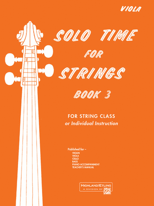Book cover for Solo Time for Strings, Book 3