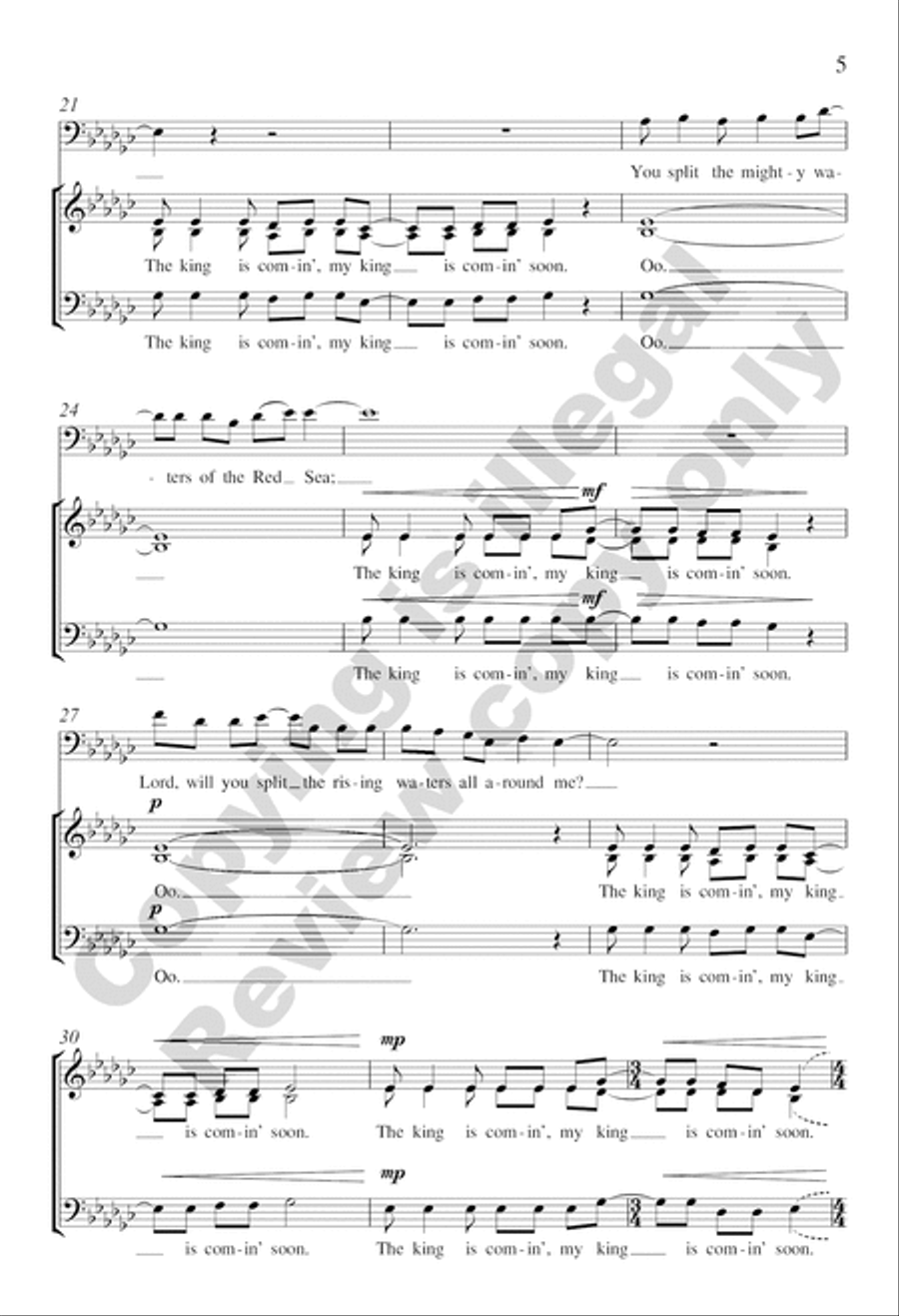 My King Is Comin' Soon 4-Part scores gallery preview page 4
