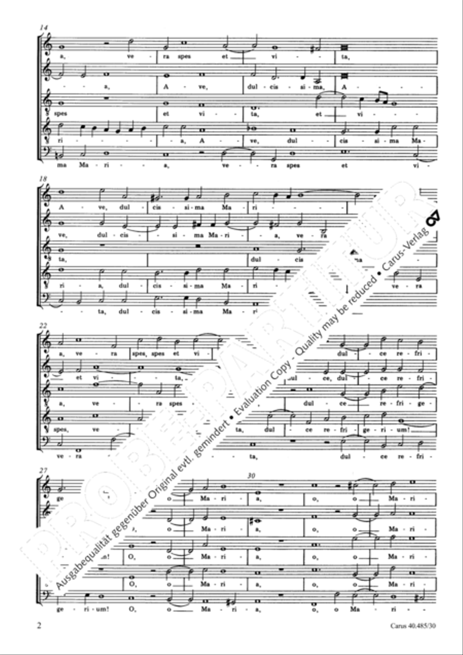 Ave, dulcissima Maria SATTB scores gallery preview page 3