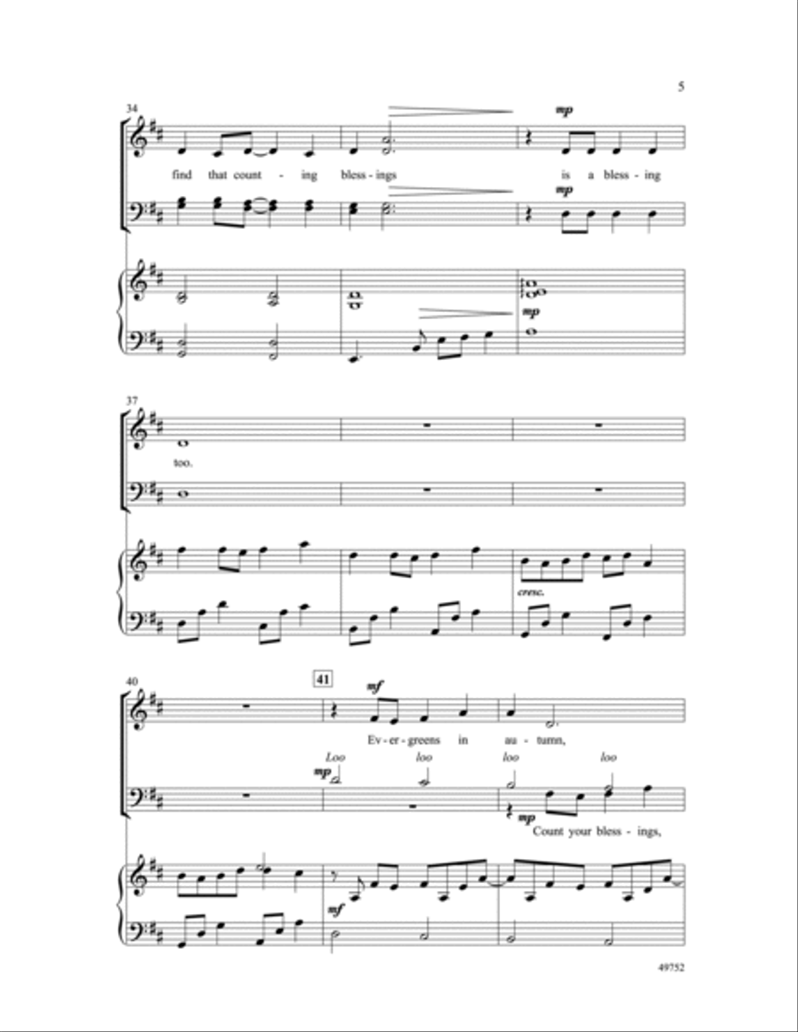 Count Your Blessings Count Your Blessings Choir scores gallery preview page 5