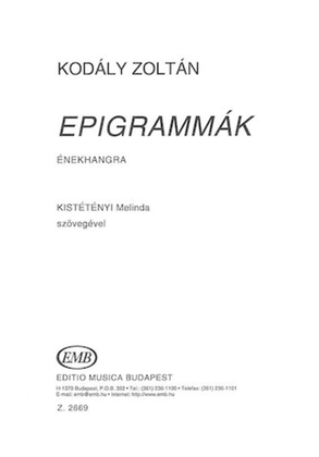 Book cover for Epigrams