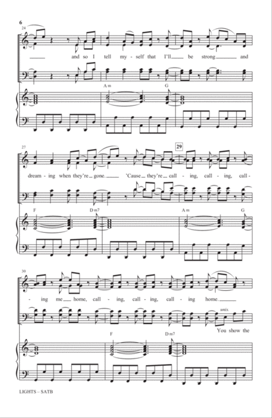 Lights Lights 4-Part scores gallery preview page 4