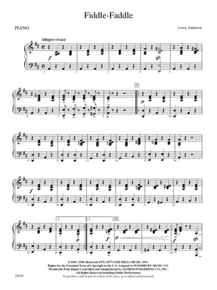 Fiddle-Faddle: Piano Accompaniment