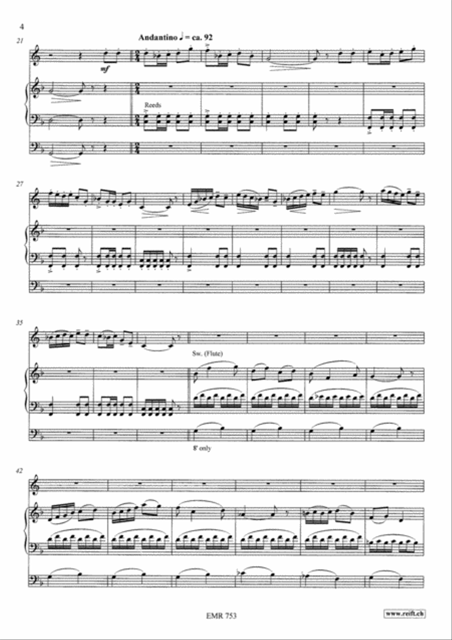 Andante and Humoresque Andante and Humoresque Organ scores gallery preview page 4