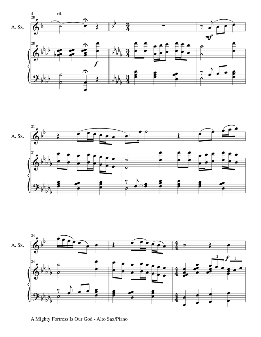 MAJESTIC HYMNS, SET II (Duets for Alto Sax & Piano) Woodwind Duet scores gallery preview page 6
