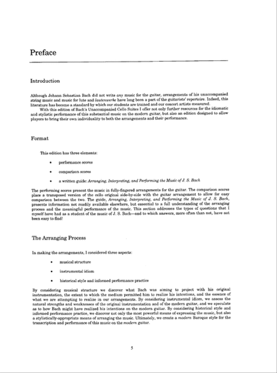J. S. Bach: Six Unaccompanied Cello Suites Arranged for Guitar Cello scores gallery preview page 6