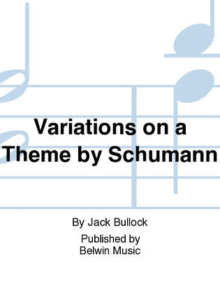 Book cover for Variations on a Theme by Schumann