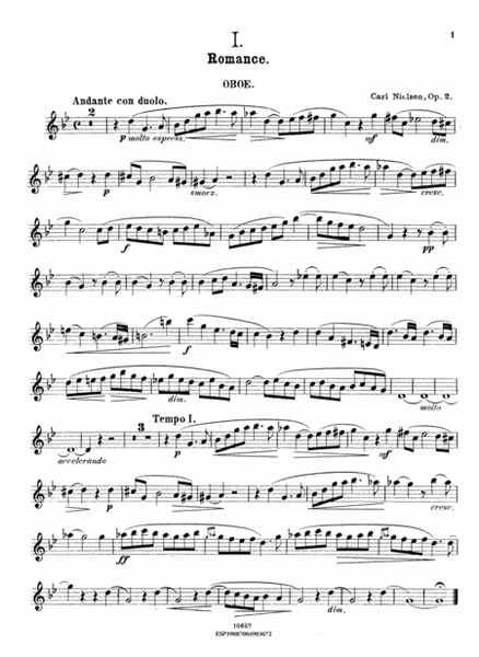 Fantasiestucke fur Oboe by Carl August Nielsen Oboe Solo - Sheet Music