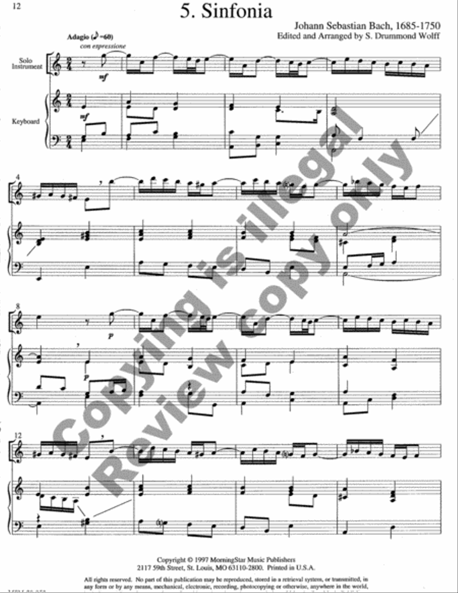 Baroque Music for Solo Instrument & Keyboard, Set, IV Piano scores gallery preview page 15