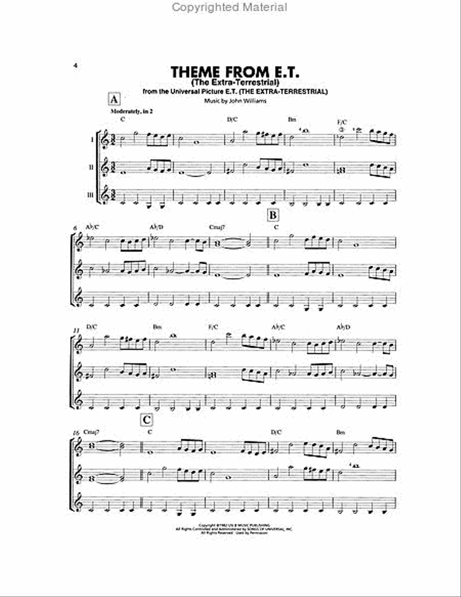 Great Themes Guitar Ensemble scores gallery preview page 3