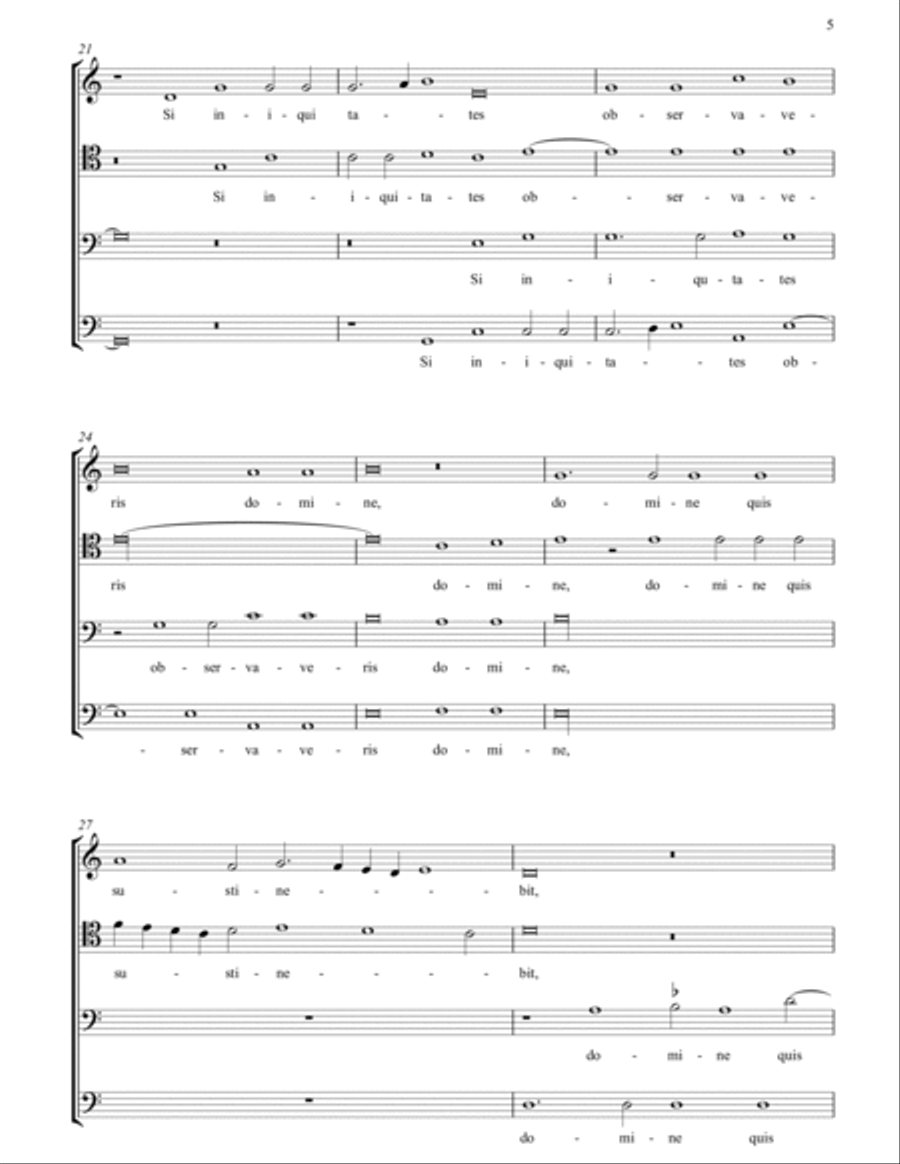 Josquin des Prez: De Profundis Clamavi Choir scores gallery preview page 5
