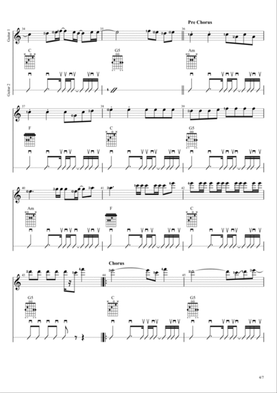 Imagination Imagination Electric Guitar scores gallery preview page 4