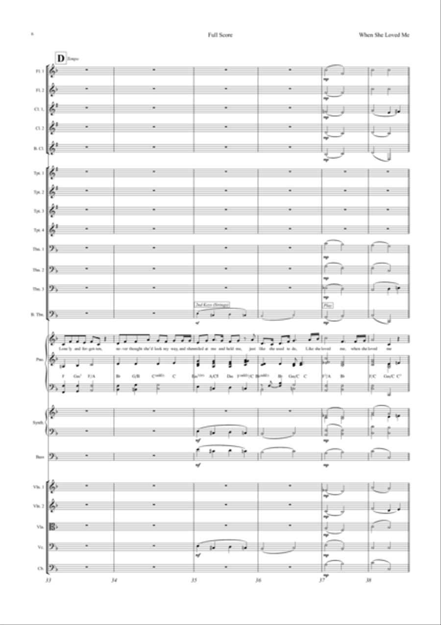When She Loved Me When She Loved Me Jazz Ensemble scores gallery preview page 6