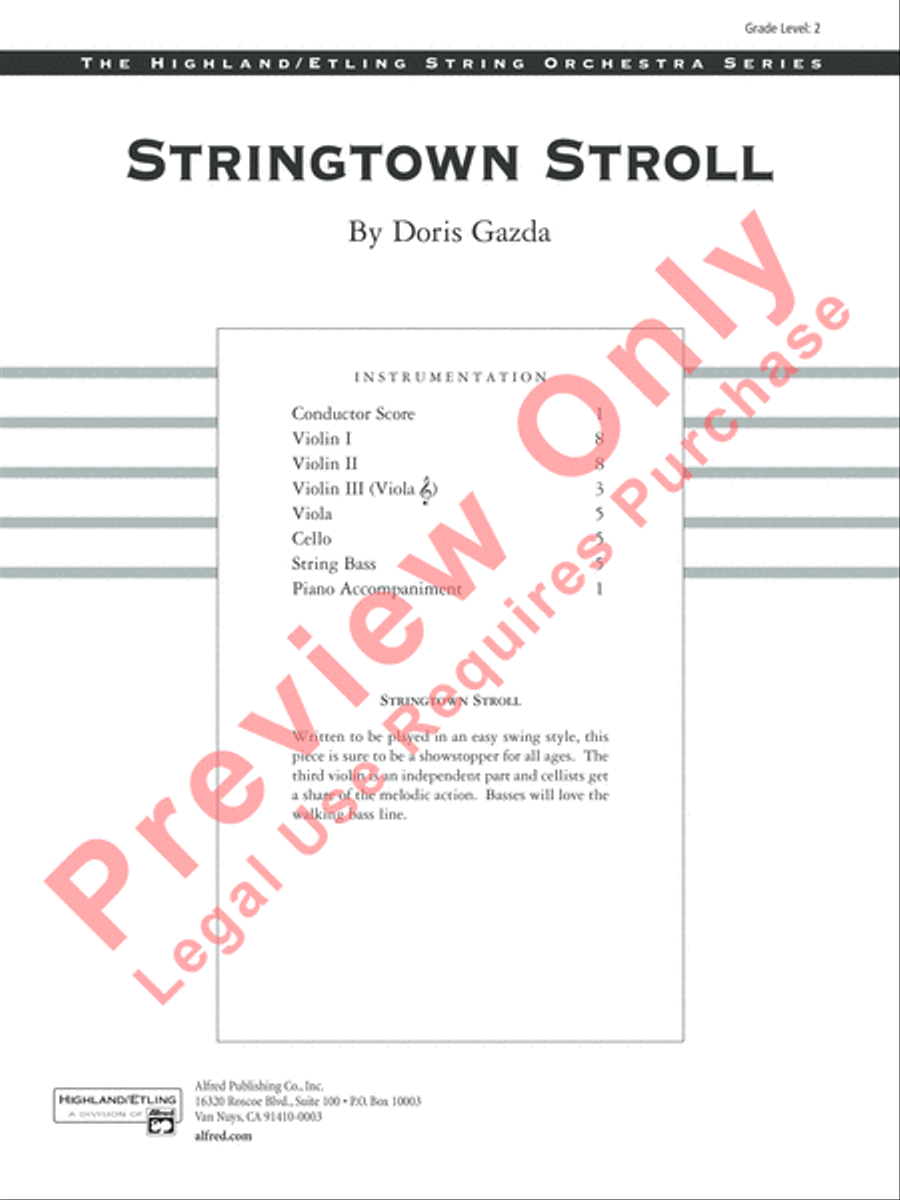 Stringtown Stroll String Orchestra scores gallery preview page 2