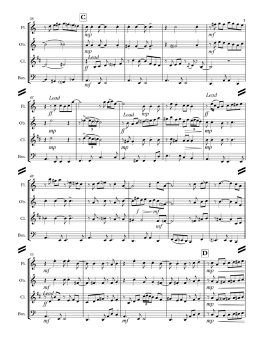 This Masquerade Woodwind Quartet scores gallery preview page 4