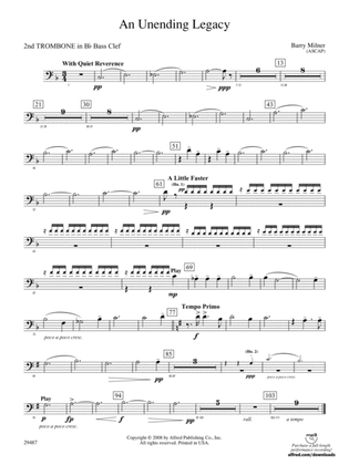 An Unending Legacy: (wp) 2nd B-flat Trombone B.C.