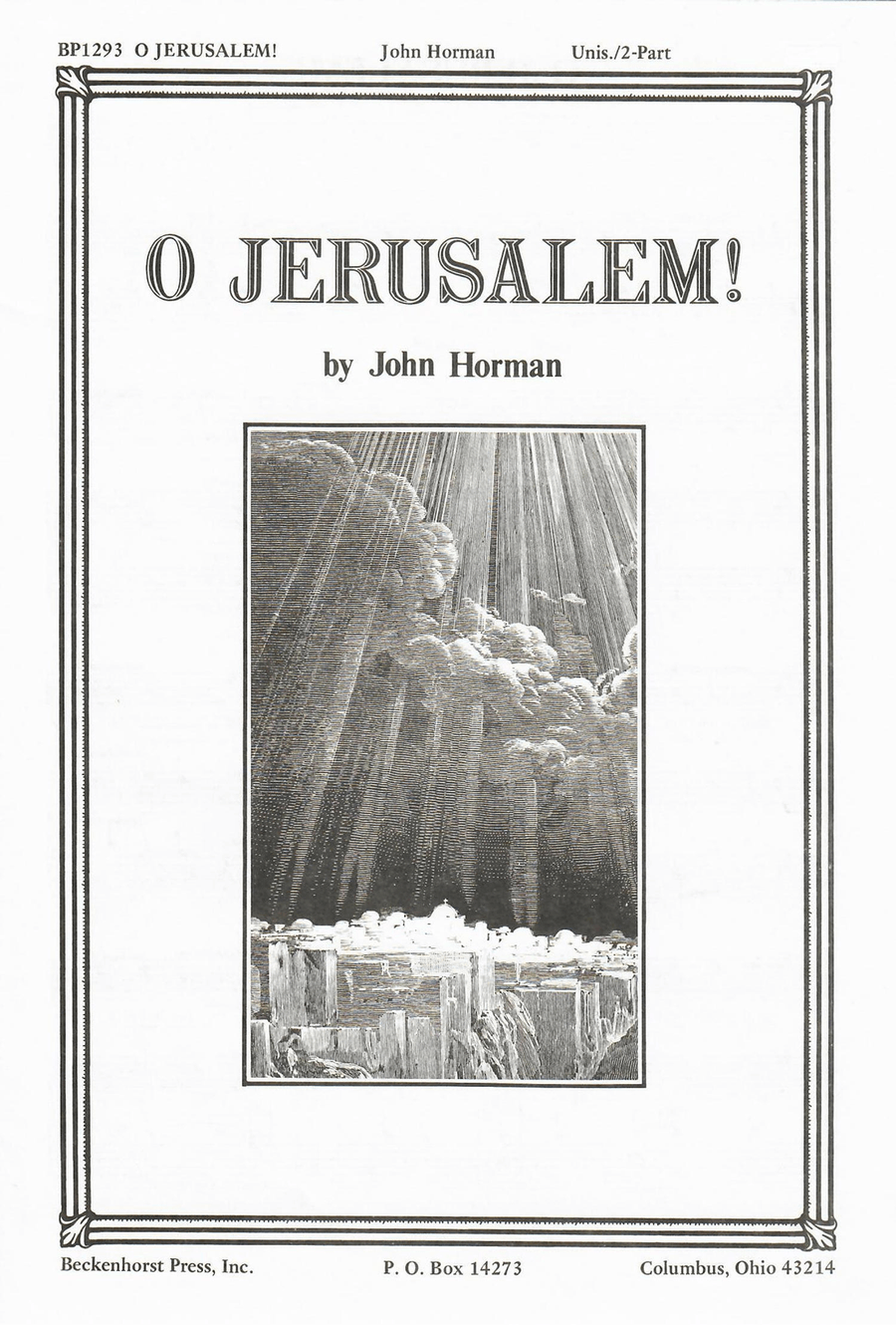 O Jerusalem! Unison Choir scores gallery preview page 1