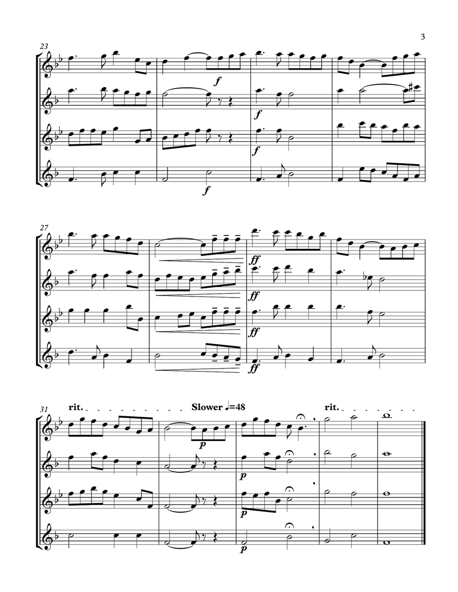 Danny Boy (Sax Quartet) Saxophone Quartet scores gallery preview page 3
