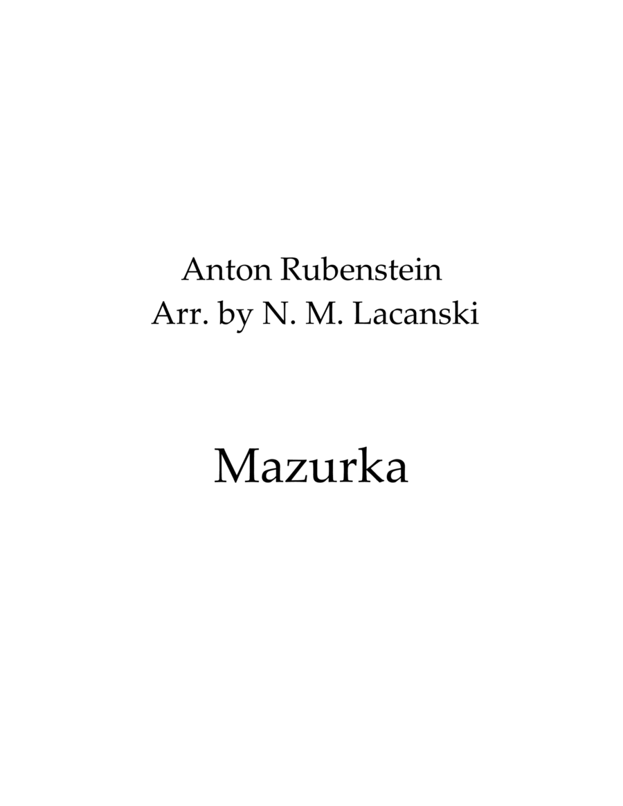 Mazurka Clarinet Solo scores gallery preview page 1