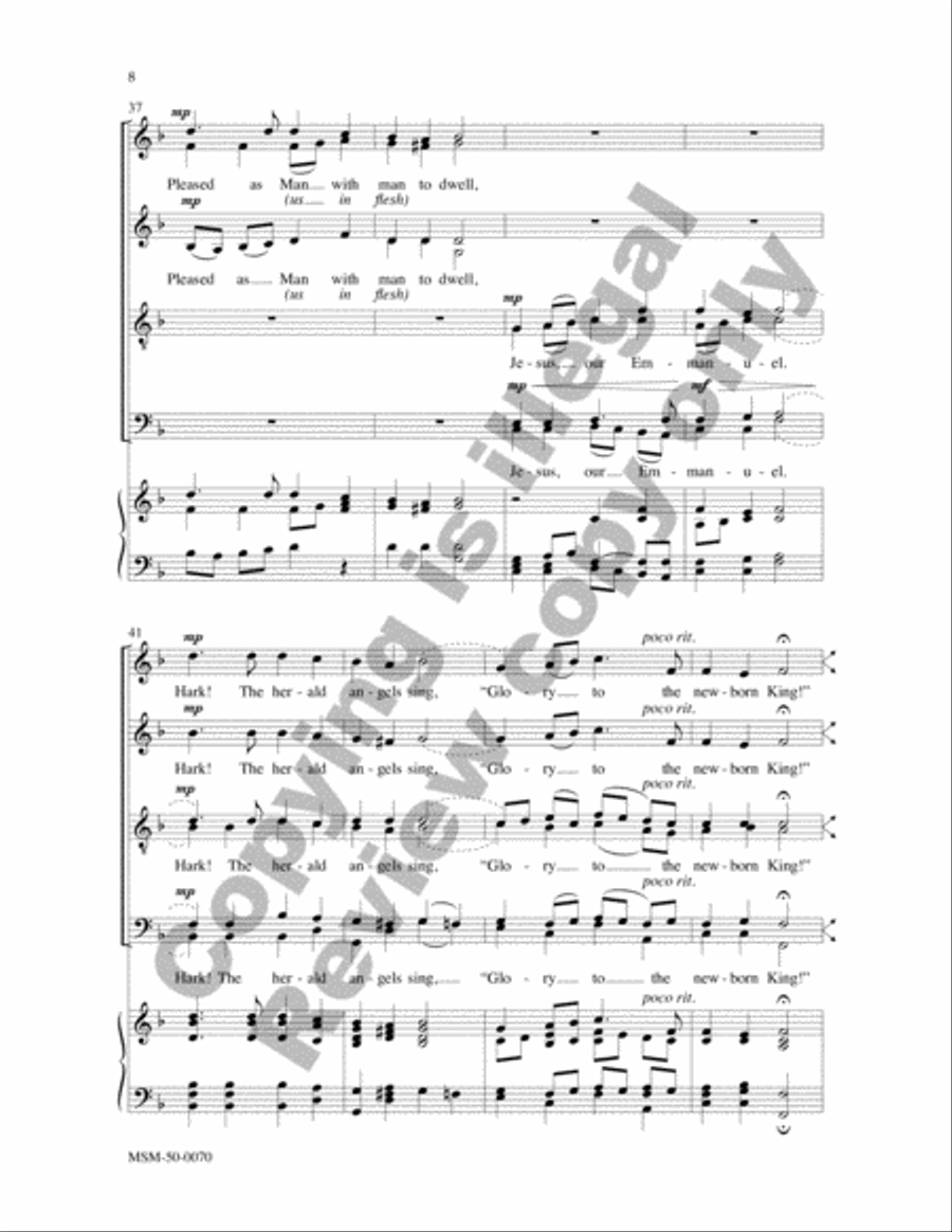 Hark! The Herald Angels Sing Divisi scores gallery preview page 8