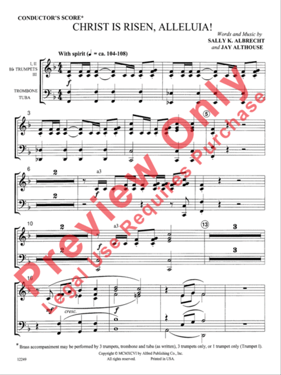 Christ Is Risen, Alleluia! Choir scores gallery preview page 2