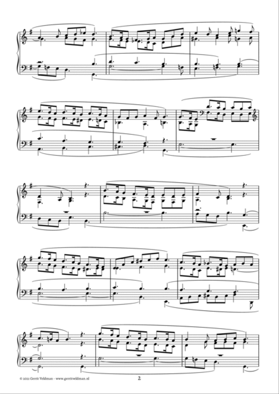 De Heer is mijn Herder/The Lord is My Shephard Organ Solo scores gallery preview page 2
