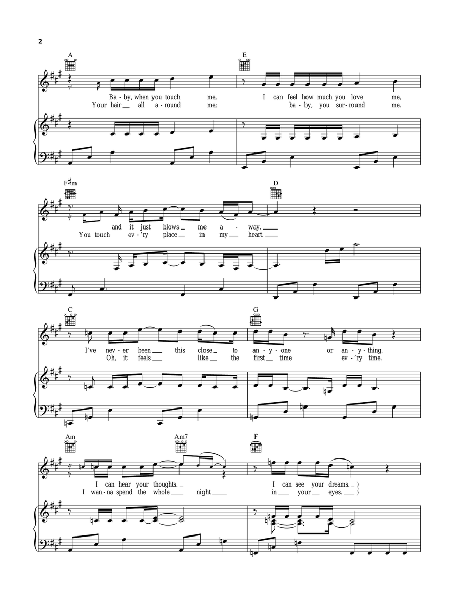 Amazed Piano, Vocal, Guitar scores gallery preview page 2