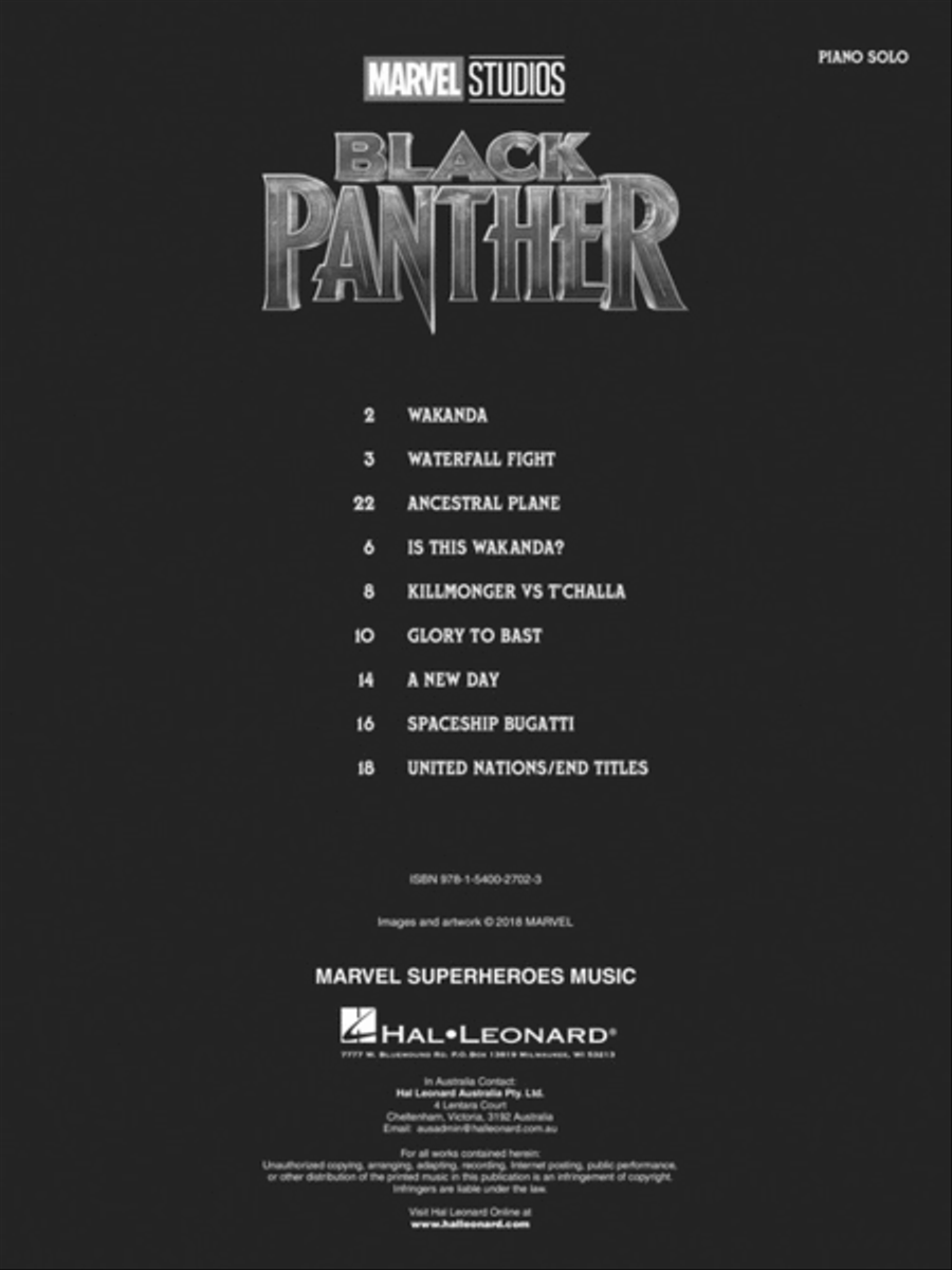 Black Panther Piano Solo scores gallery preview page 2