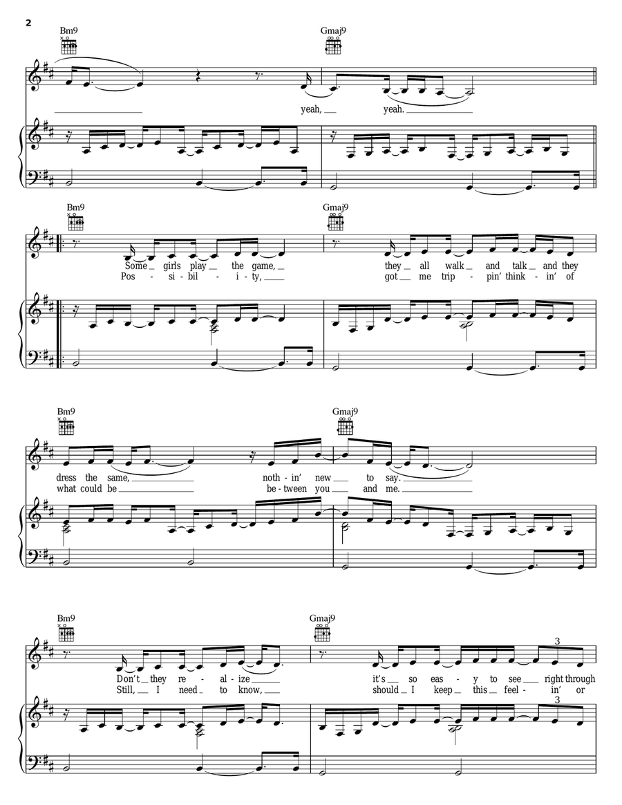 A Girl Like Me A Girl Like Me Piano, Vocal, Guitar scores gallery preview page 2