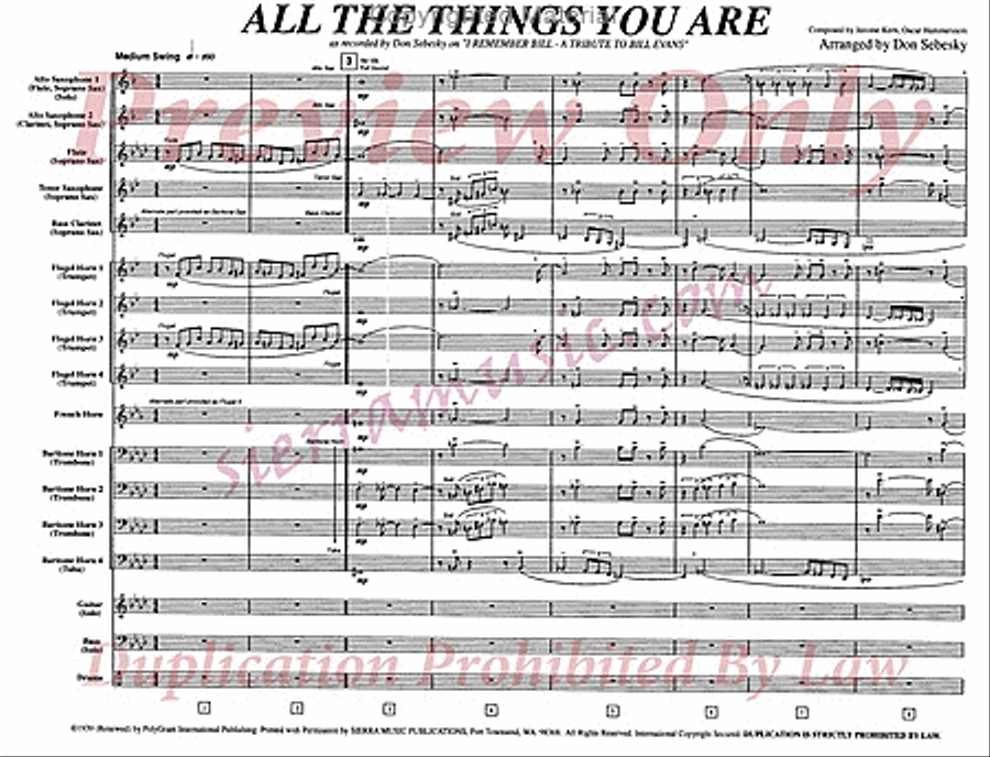 All The Things You Are Jazz Ensemble scores gallery preview page 2