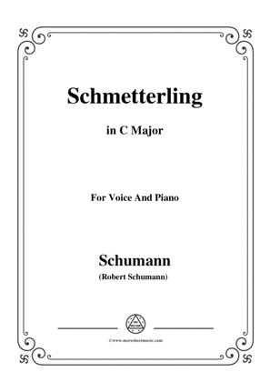Book cover for Schumann-Schmetterling,in C Major,Op.79,No.2,for Voice and Piano