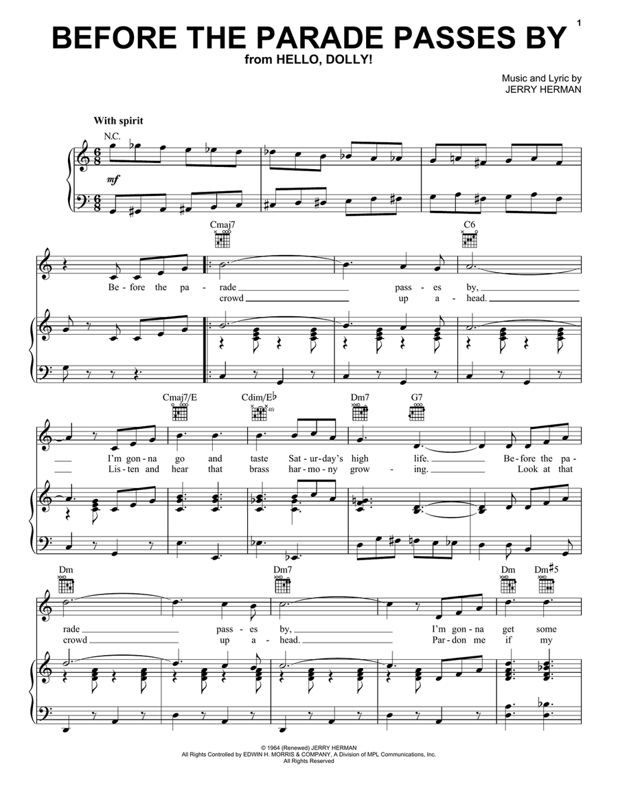 Before The Parade Passes By Guitar scores gallery preview page 1
