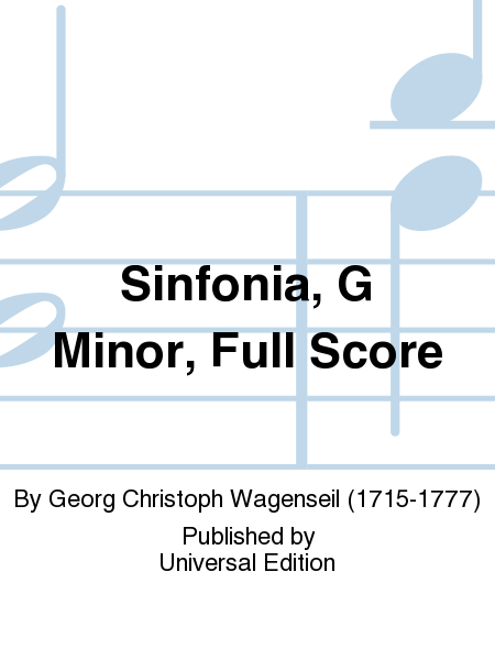 Sinfonia, G Minor, Full Score