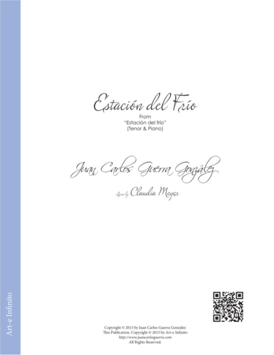 Estacion del frio from Estacion del frio suite. Tenor Voice scores gallery preview page 1