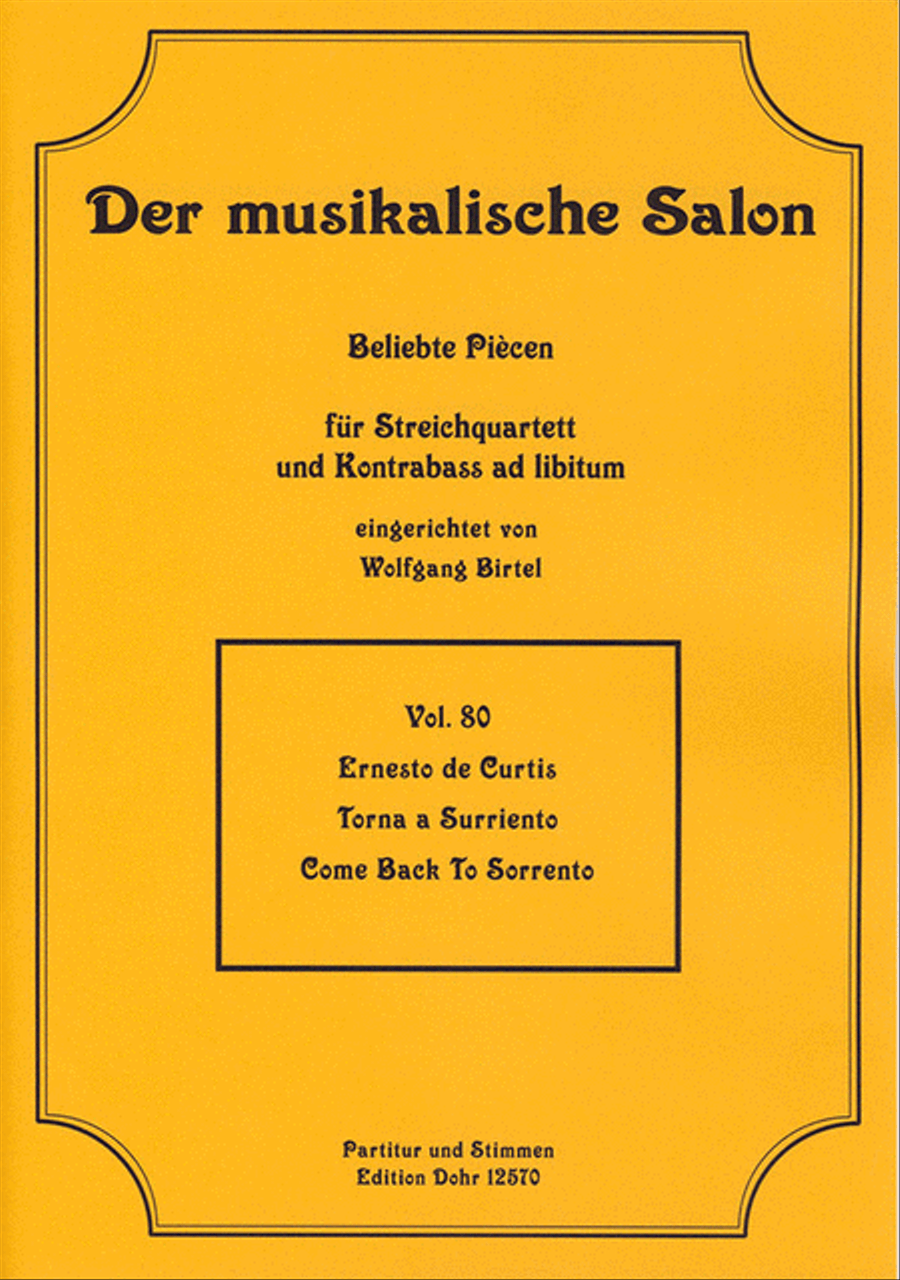 Torna a Surriento (für Streichquartett) String Quartet scores gallery preview page 1