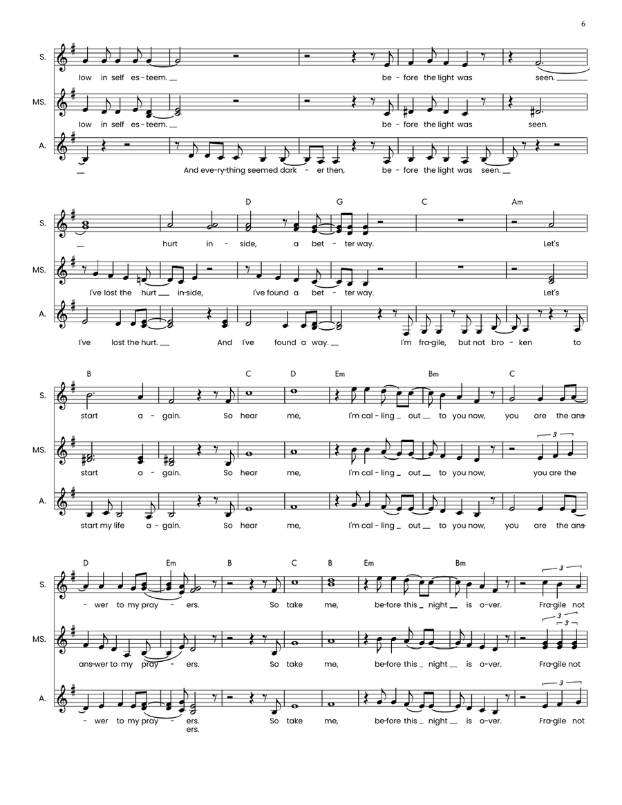 Fragile Not Broken Fragile Not Broken SSA scores gallery preview page 6
