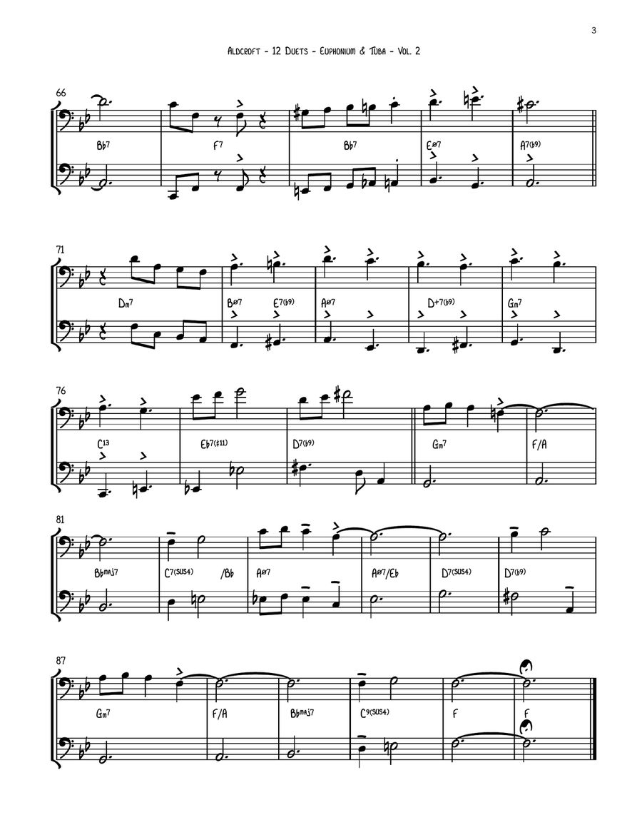 Aldcroft - Famous Jazz Duets for Euphonium & Tuba, Volume 2 Brass Duet scores gallery preview page 5