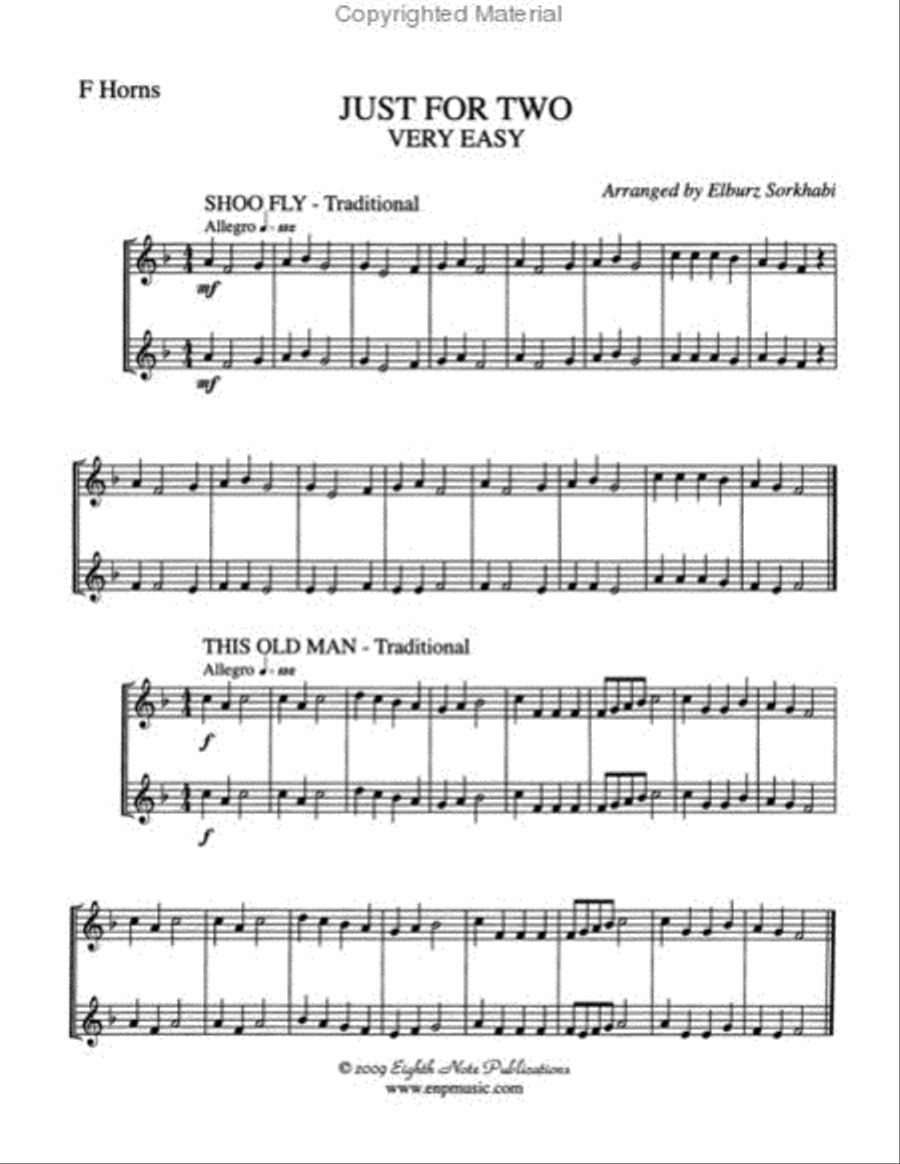 Just for Two Very Easy Small Ensemble scores gallery preview page 2