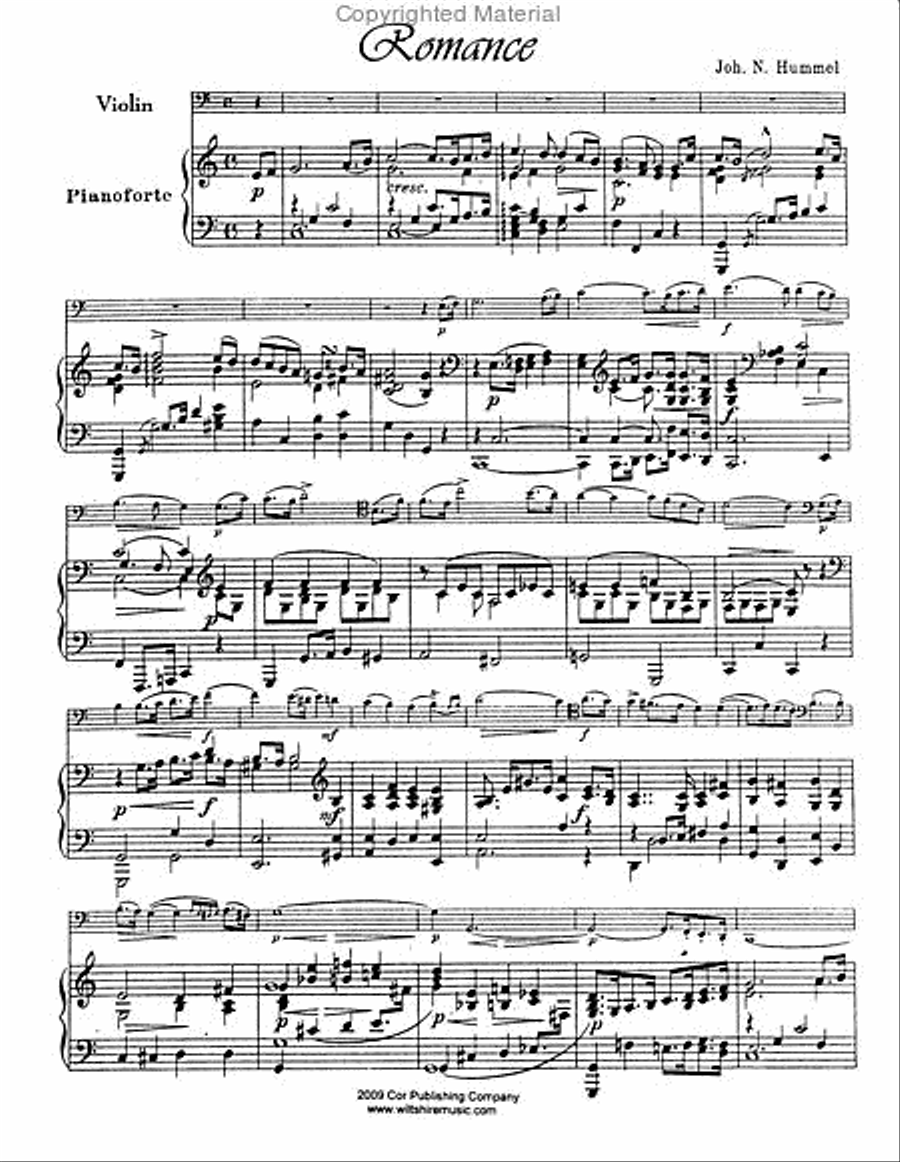 Romanze ( Romance) Violin Solo scores gallery preview page 2