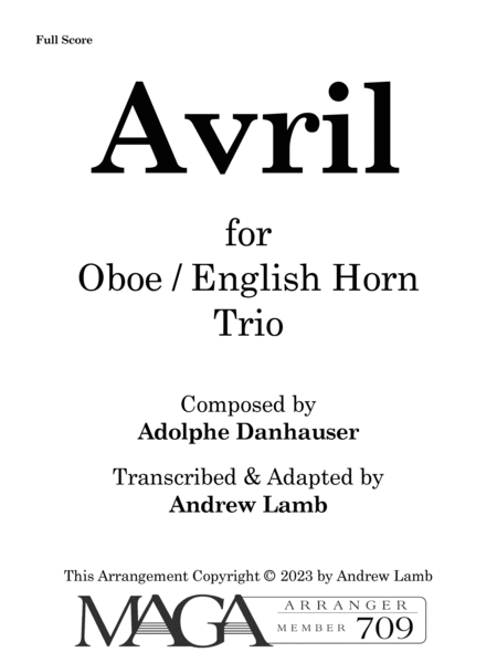 Avril (arr. for Double Reed Trios) image number null
