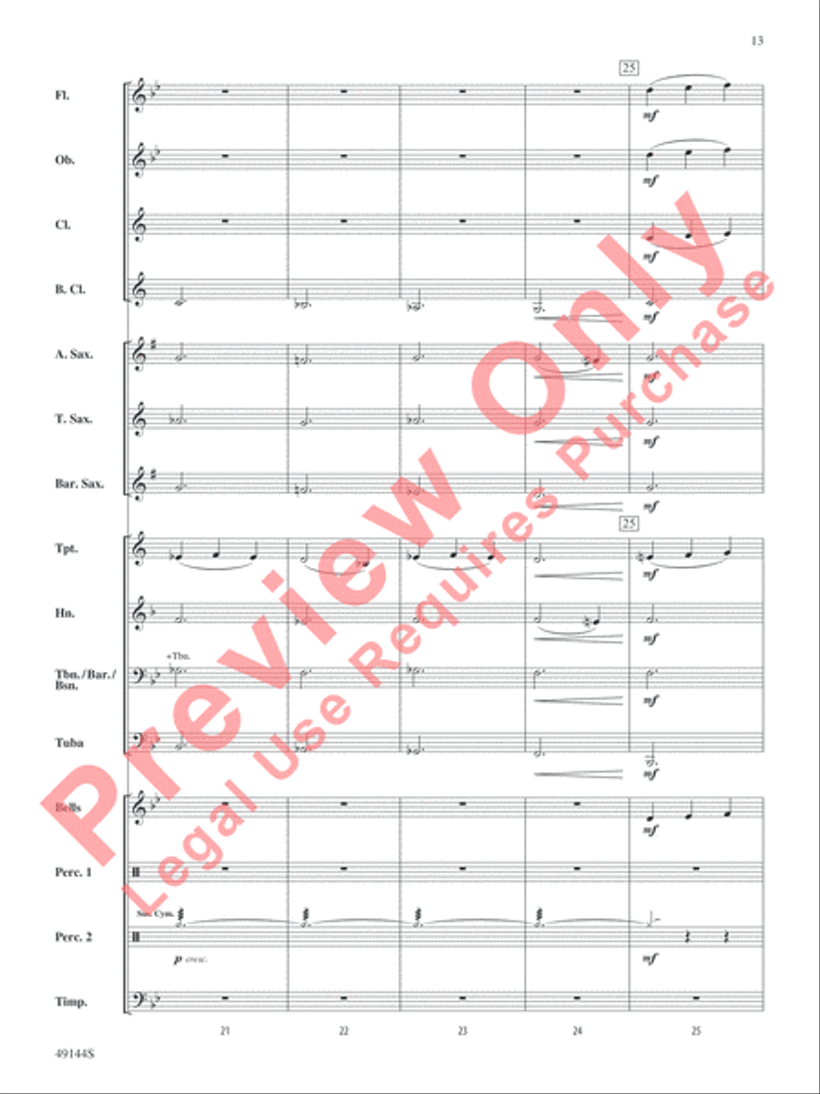 Asteroids Concert Band scores gallery preview page 14