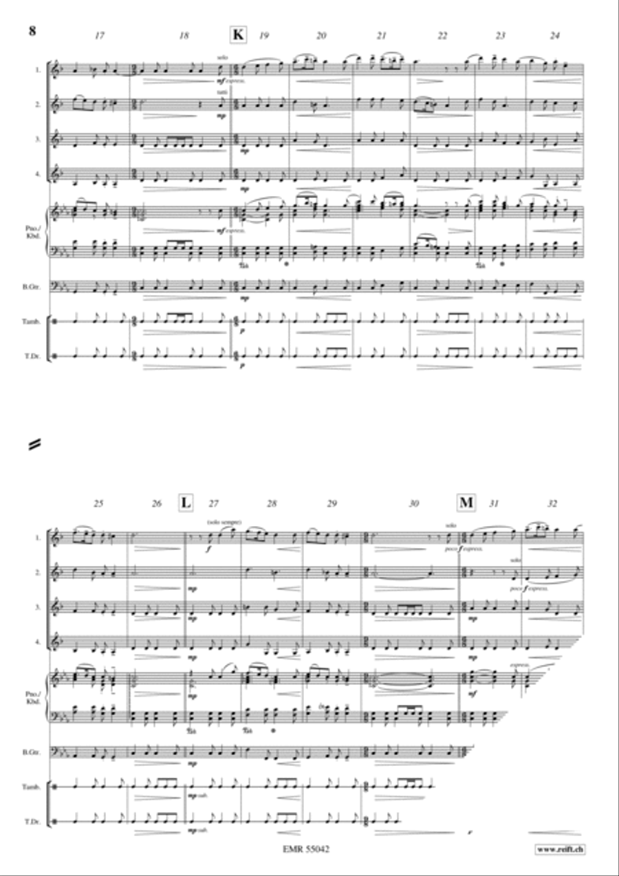 Five Pieces From Kingdom Come: Deliverance Clarinet Quartet scores gallery preview page 7