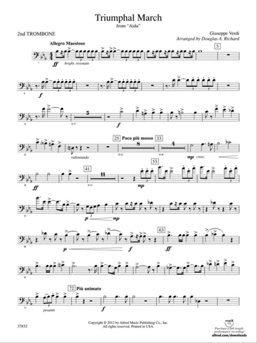 Triumphal March (from Aida): 2nd Trombone