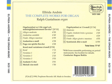 Volume 4: Swedish Romantic Organ Music
