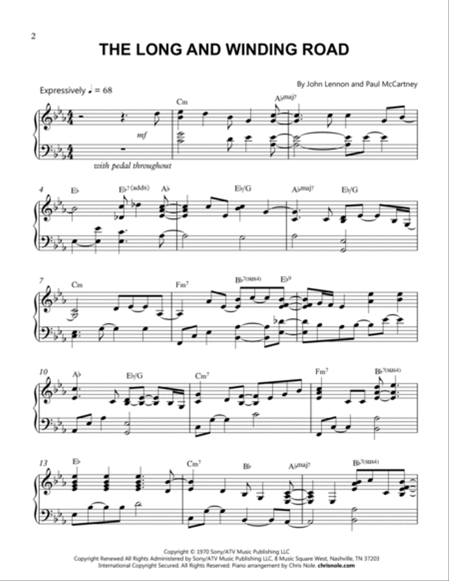The Long And Winding Road Piano Method scores gallery preview page 2