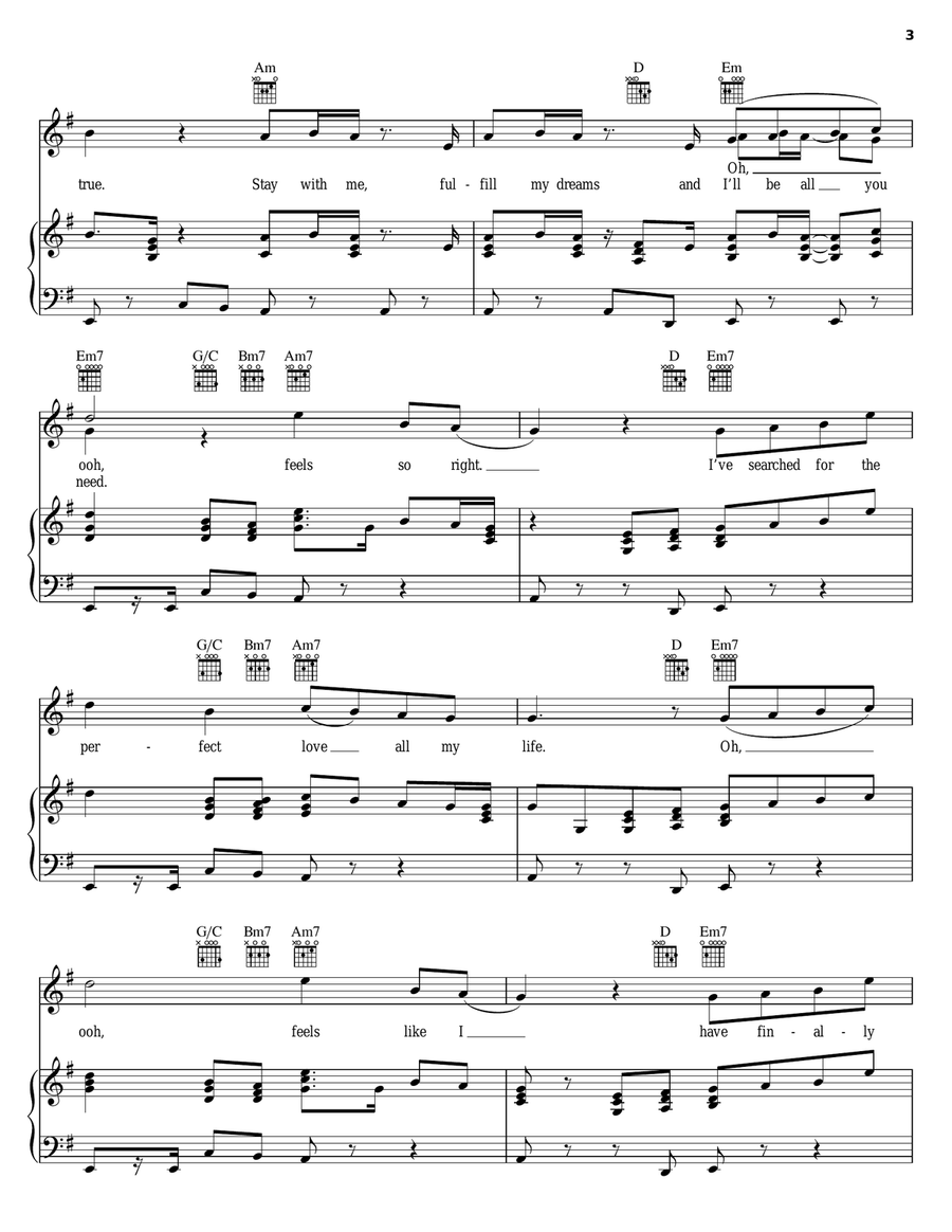 You Rock My World Piano, Vocal, Guitar scores gallery preview page 3
