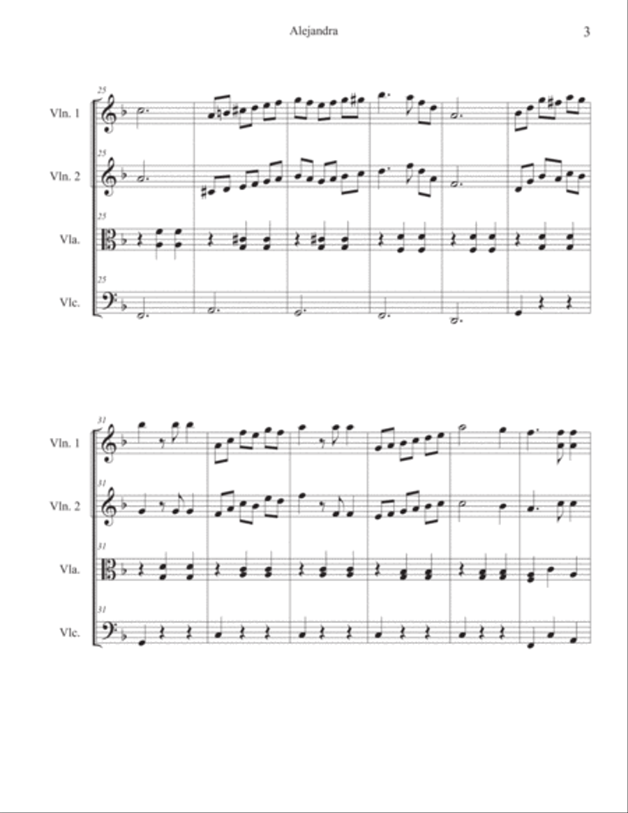 Alejandra Waltz String Orchestra scores gallery preview page 3